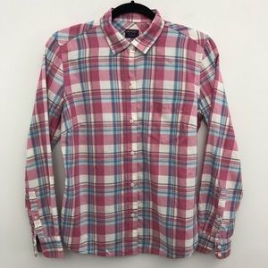 UNTUCKit Womens 4 Kathleen Thin Pink Plaid Flannel